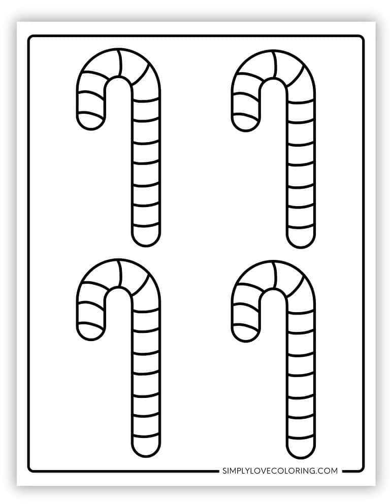 Candy Cane Templates (Free PDF Printables) Simply Love Coloring