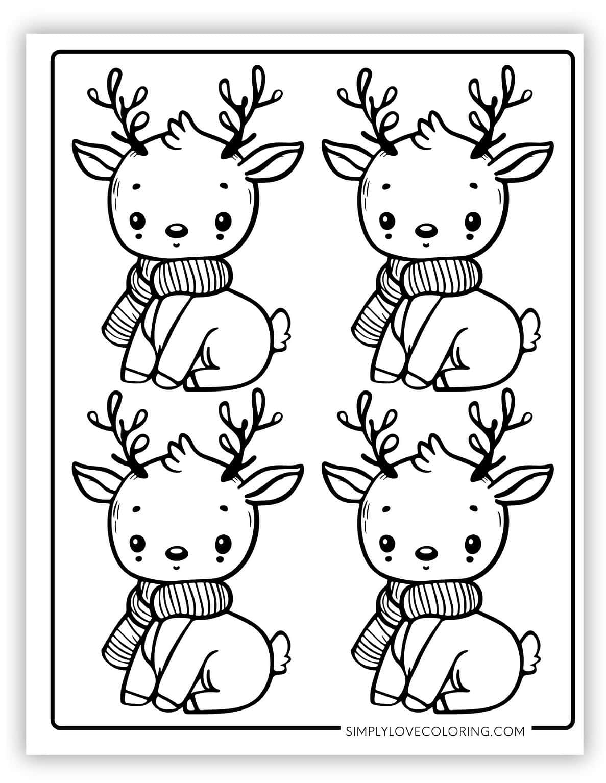 Reindeer Templates (Free PDF Printables) Simply Love Coloring