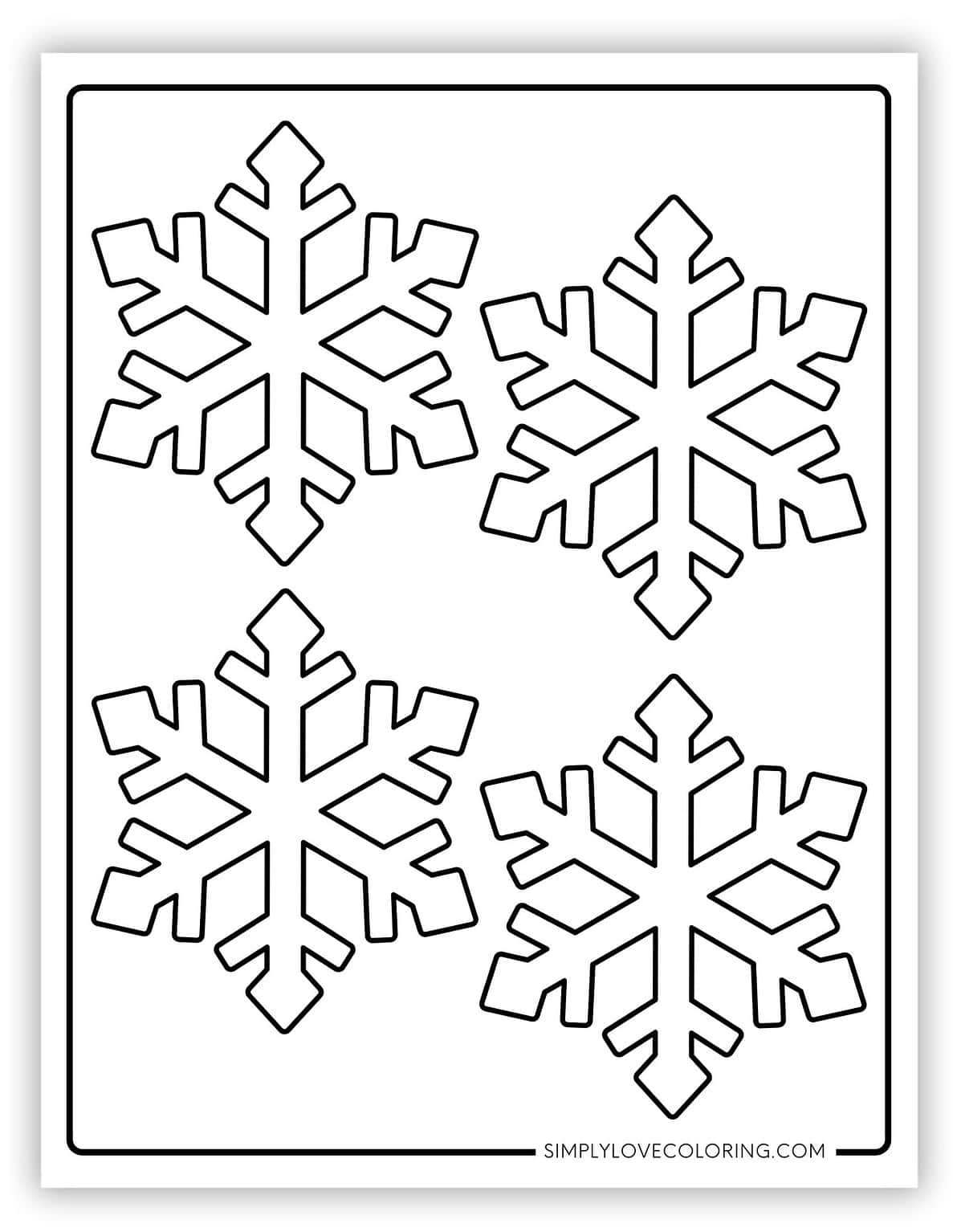 Snowflake Templates (Free PDF Printables) Simply Love Coloring