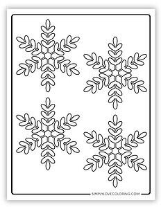 Snowflake Templates (Free PDF Printables) - Simply Love Coloring