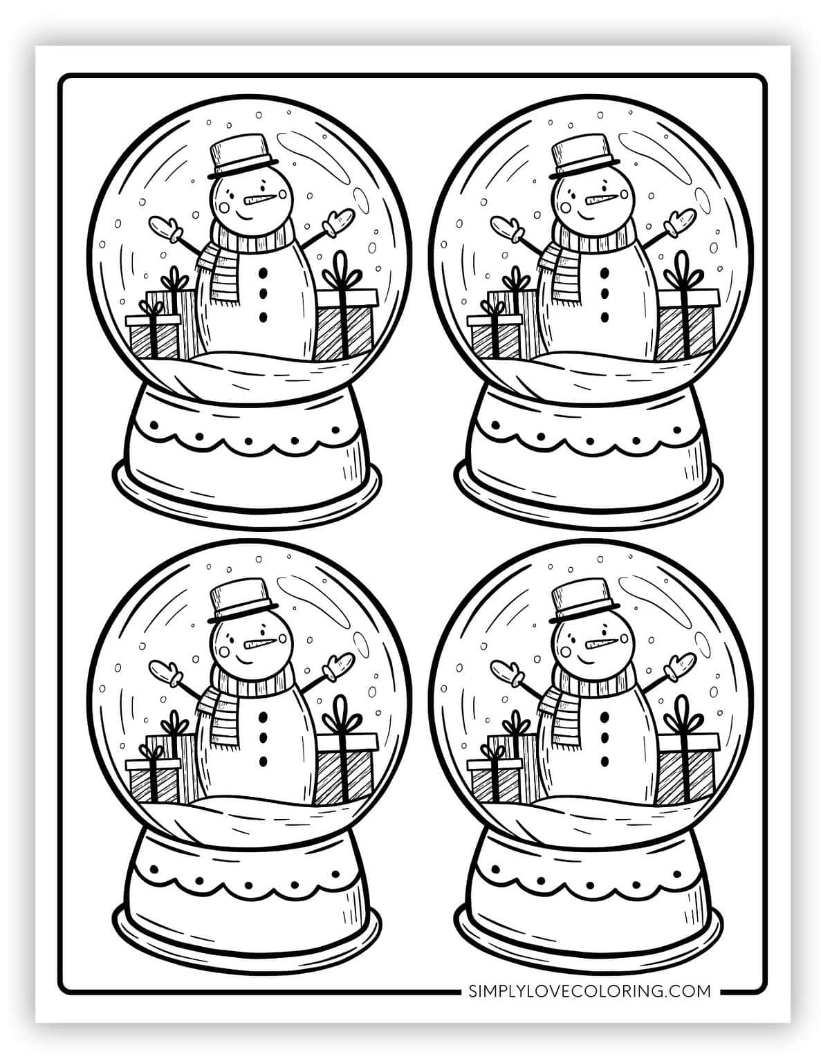 Snow Globe Templates Free PDF - Small Snowman Snow Globe Templates 1187x1536 