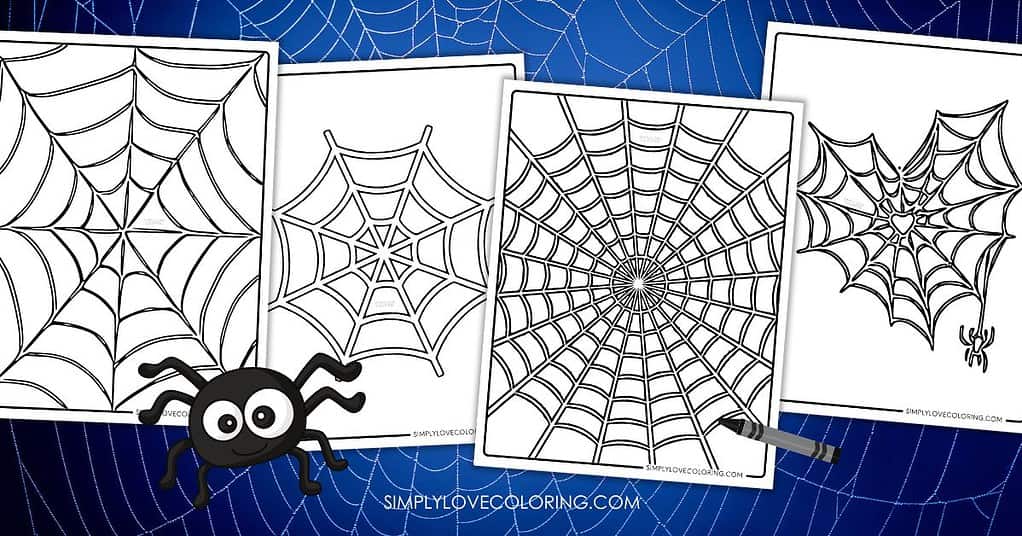 Spider Web Coloring Pages (Free PDF Printables) - Simply Love Coloring