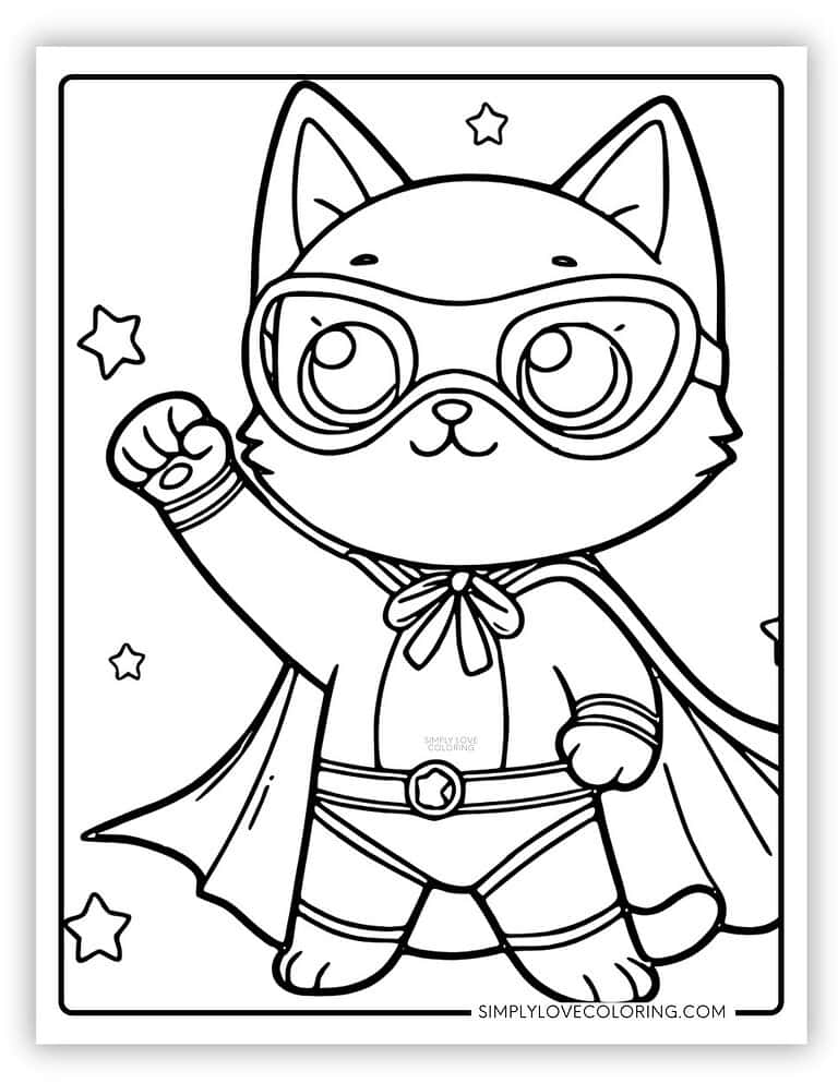 Cute Kitten Coloring Pages (Free PDF Printables) - Simply Love Coloring