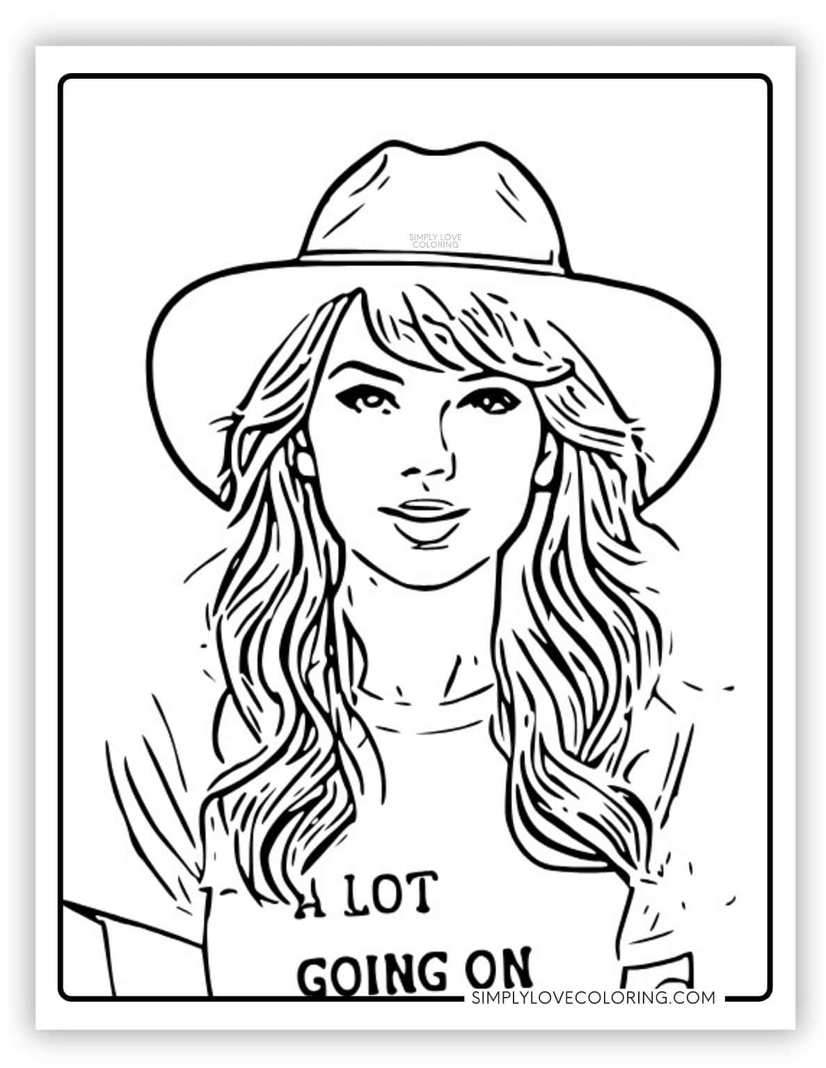 Taylor Swift Coloring Pages (Free PDF Printables) - Simply Love Coloring