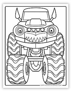 Monster Truck Coloring Pages - Simply Love Coloring