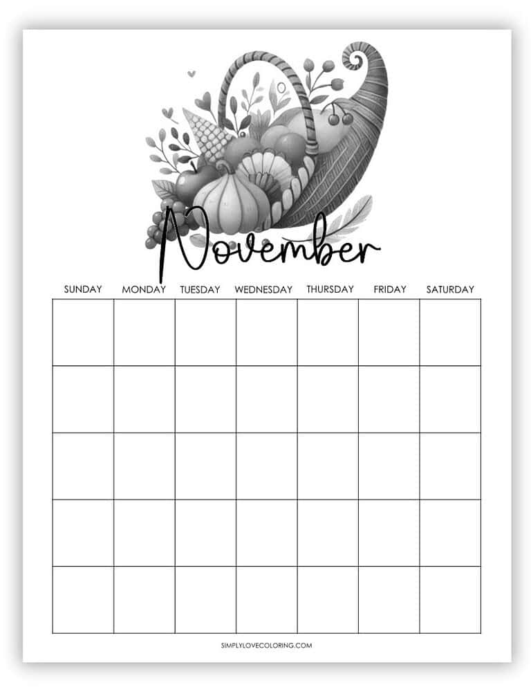November Planner Printables (Free PDF Downloads) - Simply Love Coloring