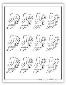 Angel Wing Templates (Free PDF Printables) - Simply Love Coloring