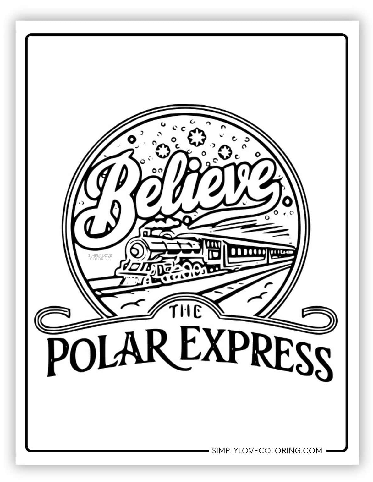 Polar Express Coloring Pages (Free PDF Printables) Simply Love Coloring