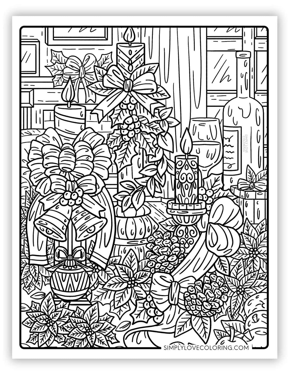 Christmas Coloring Pages for Adults (Free PDF Printables) Simply Love