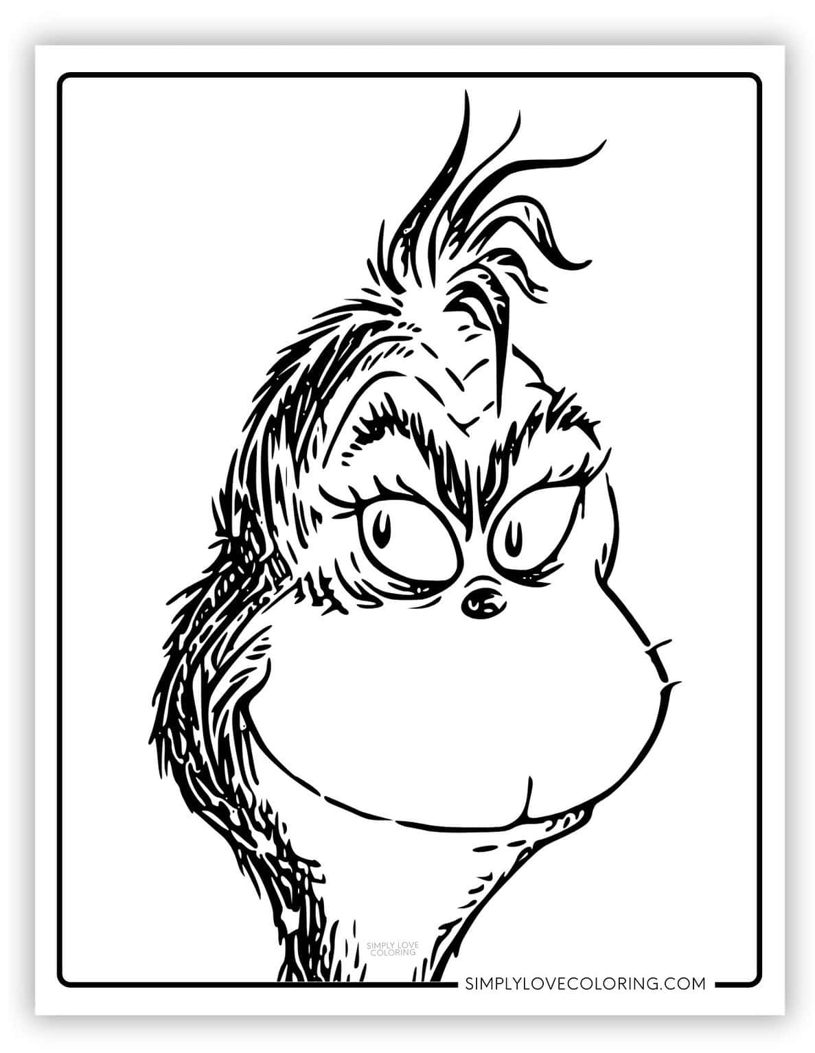 Grinch Coloring Pages (Free PDF Printables) - Simply Love Coloring
