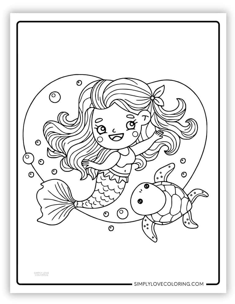 Mermaid Coloring Pages (Free PDF Printables) - Simply Love Coloring