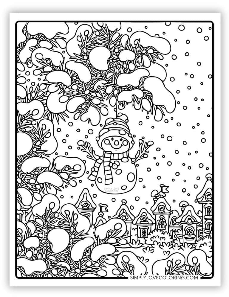 Christmas Coloring Pages for Adults (Free PDF Printables) - Simply Love ...