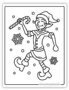 Elf Coloring Pages (Free PDF Printables) - Simply Love Coloring