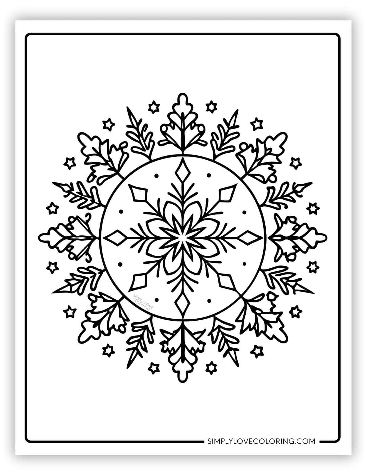 Snowflake Coloring Pages (Free PDF Printables) - Simply Love Coloring