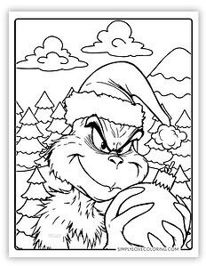 Grinch Coloring Pages (Free PDF Printables) - Simply Love Coloring