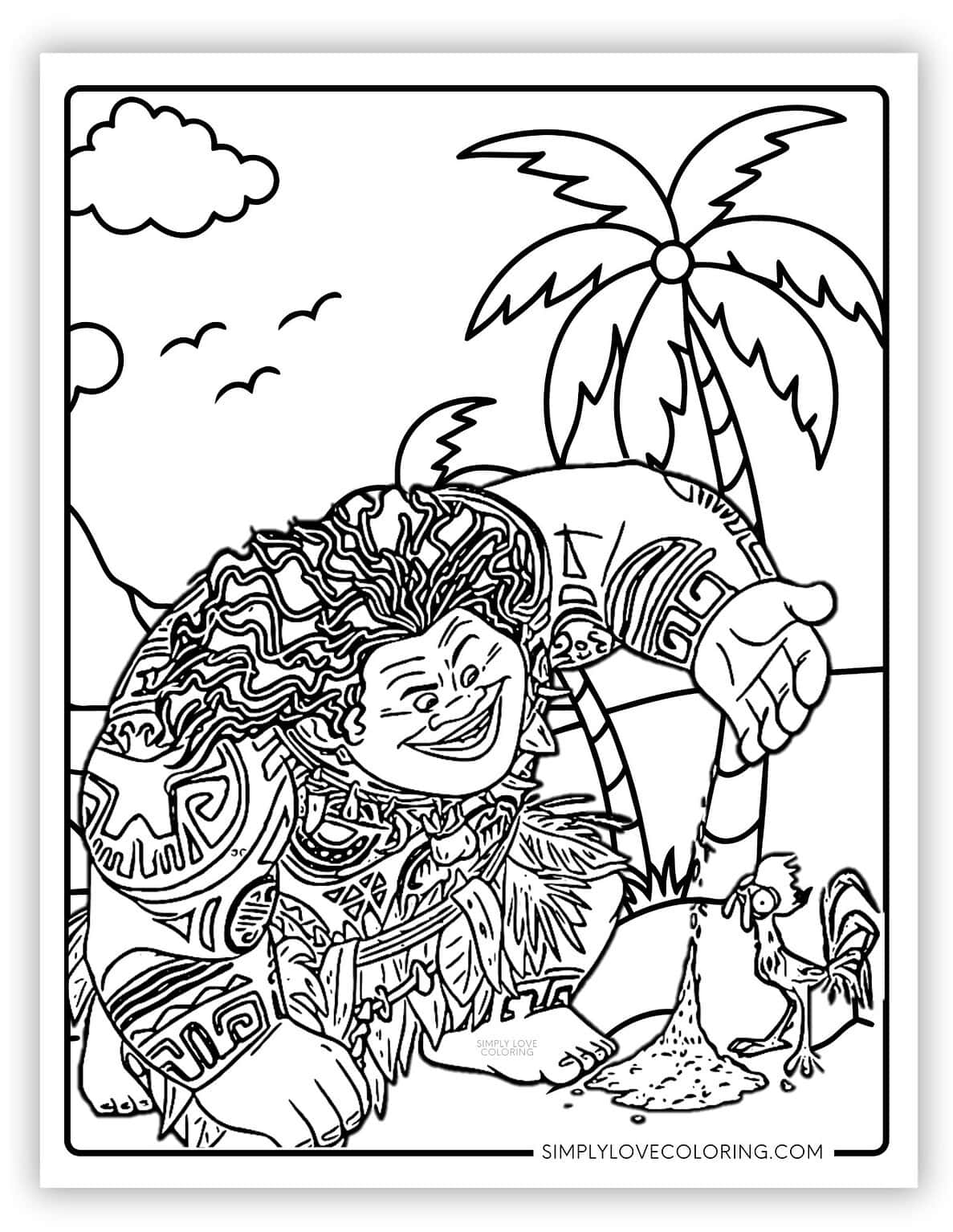 Moana Coloring Pages (Free PDF Printables) - Simply Love Coloring