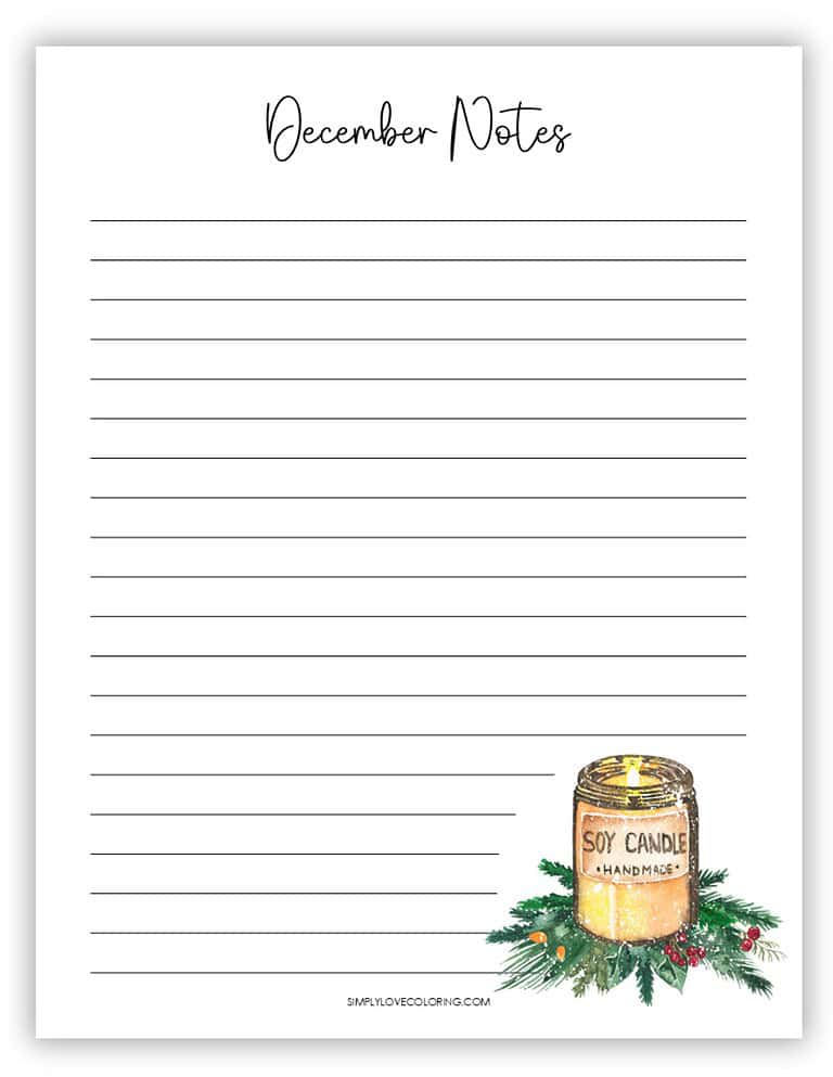 December Planner Printables (Free PDF Downloads) - Simply Love Coloring