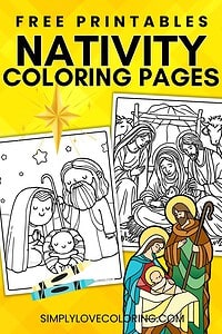 Nativity Coloring Pages (Free PDF Printables) - Simply Love Coloring