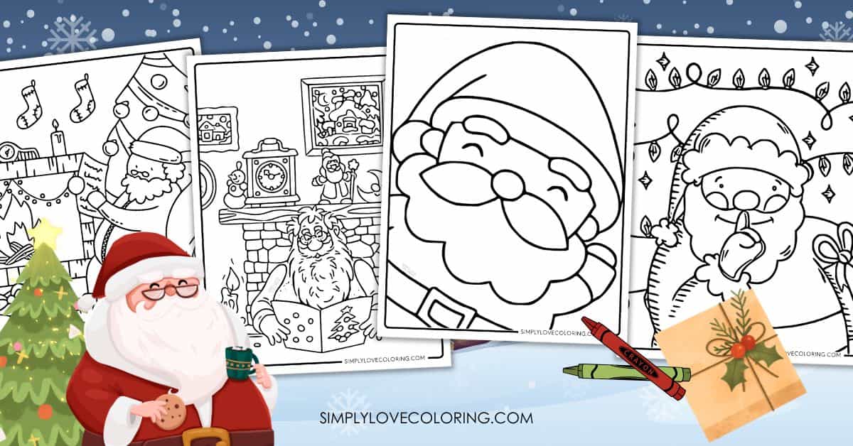 Santa Claus Coloring Pages (Free PDF Printables) - Simply Love Coloring