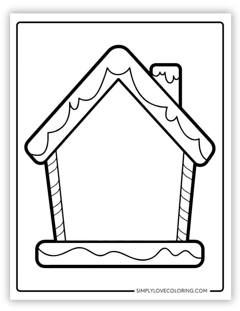 Gingerbread House Templates Free - Set 1 House 1 Gingerbread House Templates 768x994 