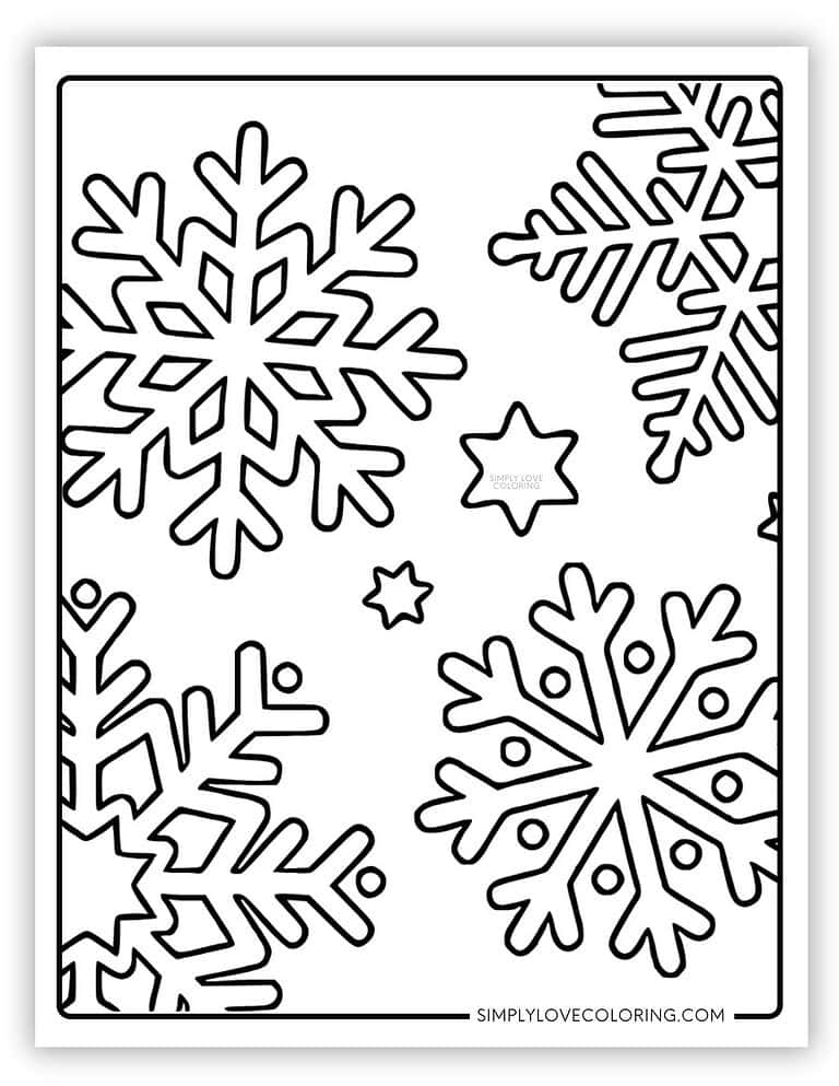 Snowflake Coloring Pages (Free PDF Printables) - Simply Love Coloring