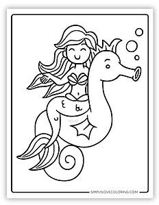 Mermaid Coloring Pages (Free PDF Printables) - Simply Love Coloring
