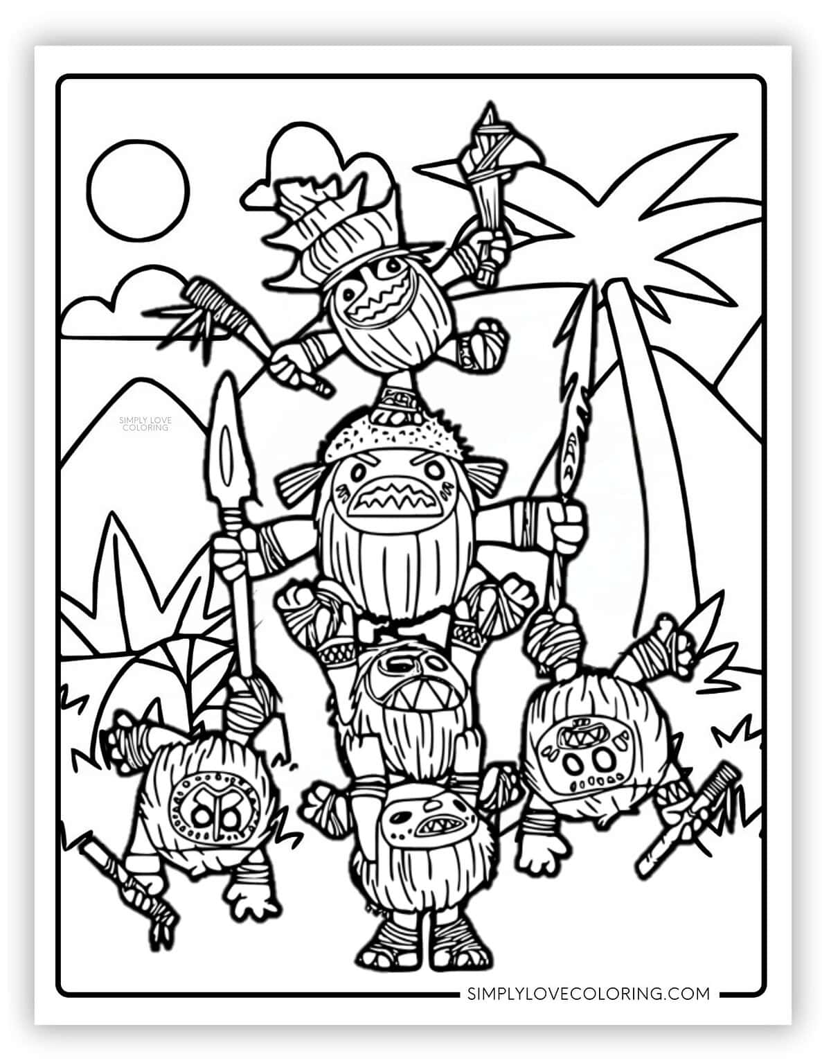 Moana Coloring Pages (Free PDF Printables) Simply Love Coloring