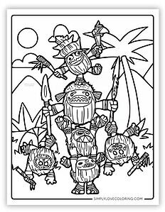Moana Coloring Pages (Free PDF Printables) - Simply Love Coloring