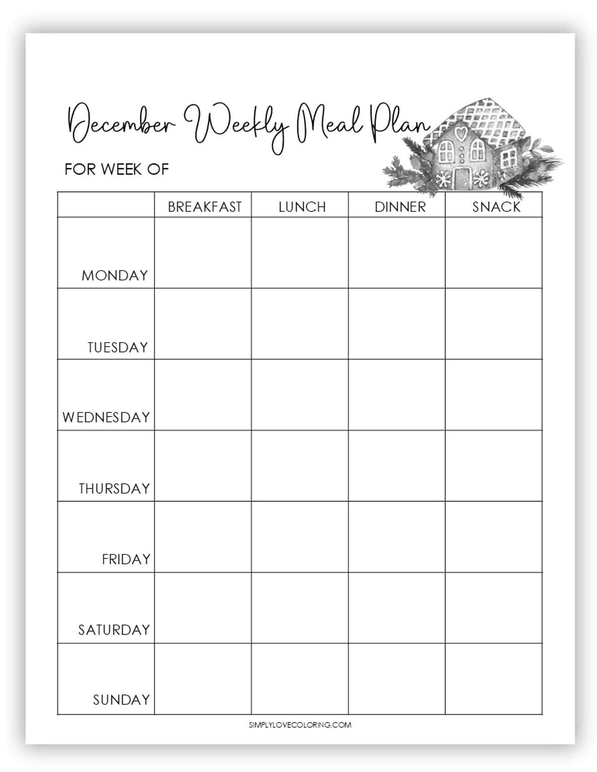 December Planner Printables (Free PDF Downloads) - Simply Love Coloring