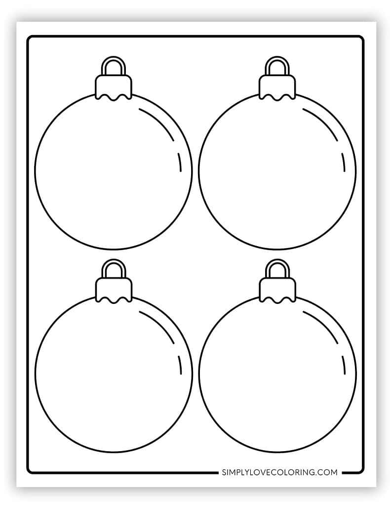  Round Small Christmas ornament templates
