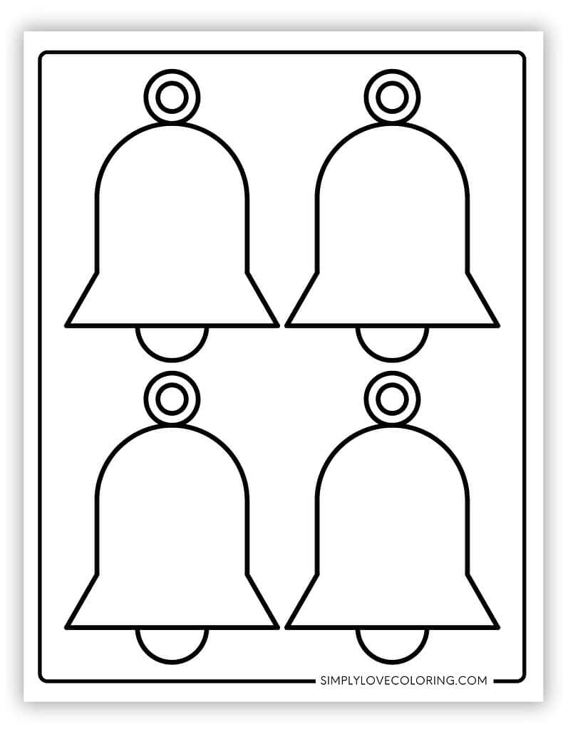 Bell Small Christmas ornament templates