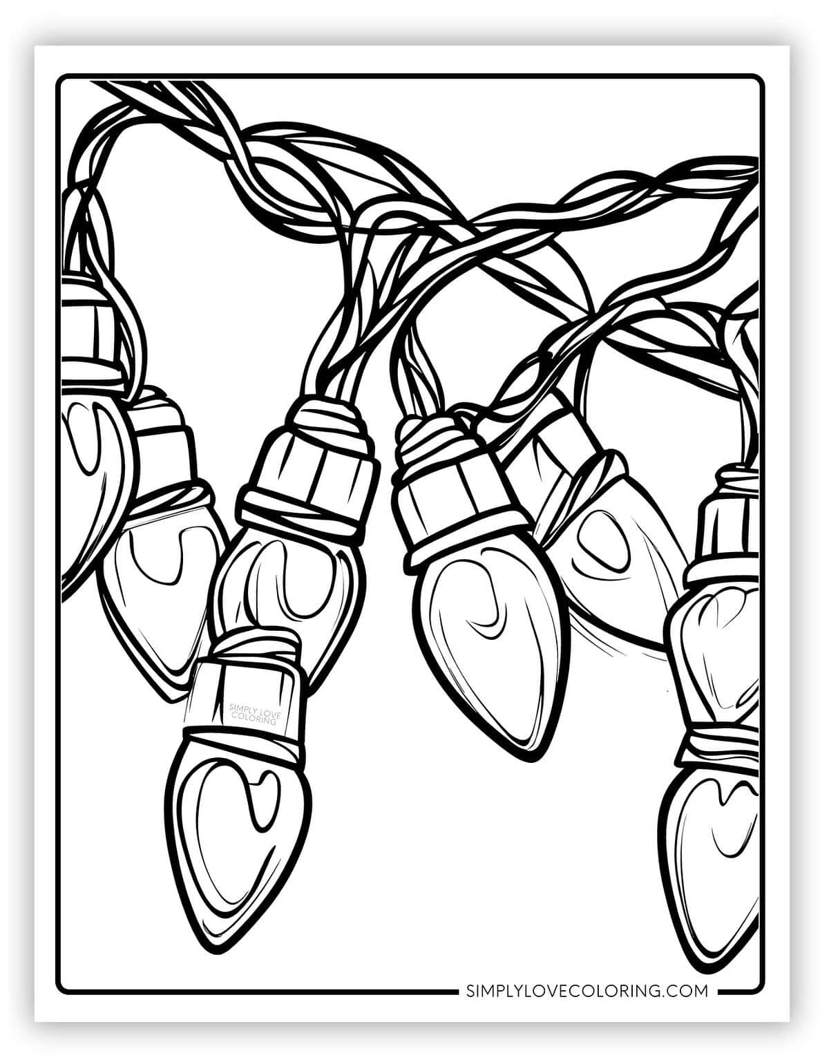 Christmas Lights Printable Coloring Pages