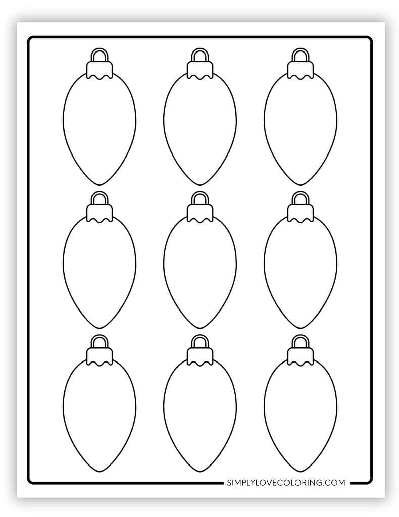 Bulb Extra Small Christmas ornament templates