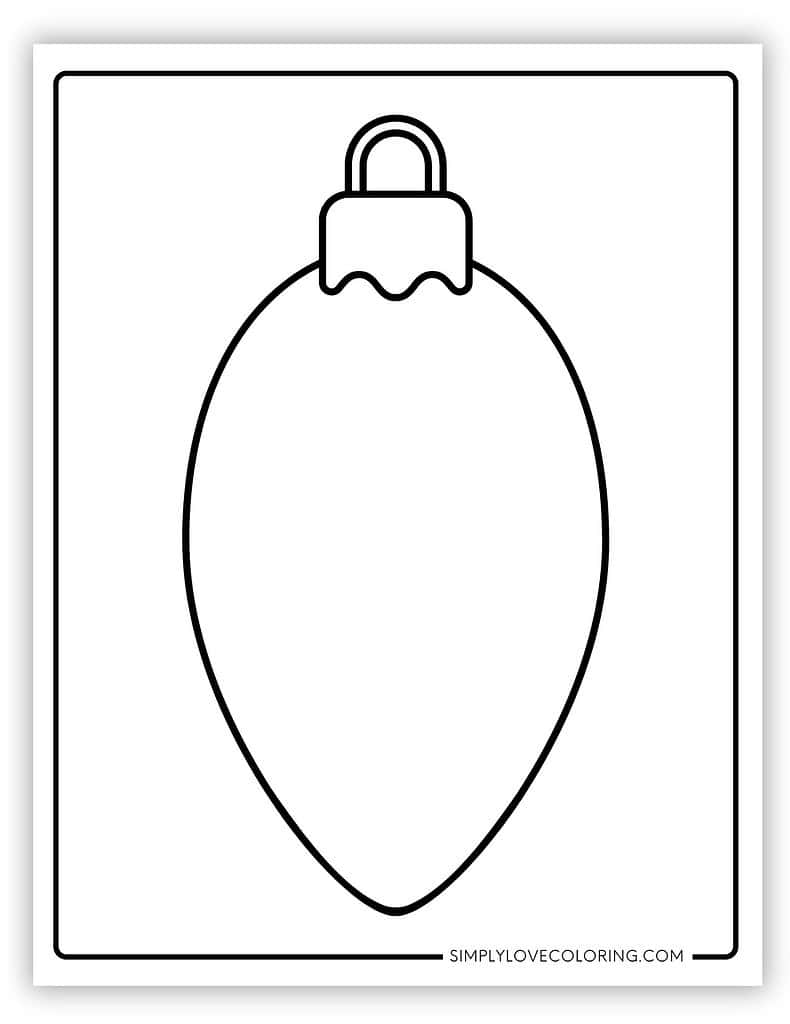 Bulb Large Christmas ornament templates