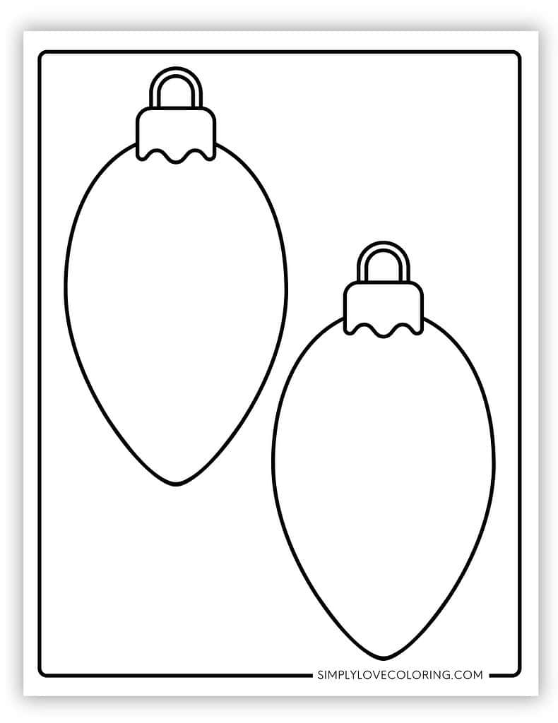 Bulb Medium Christmas ornament templates