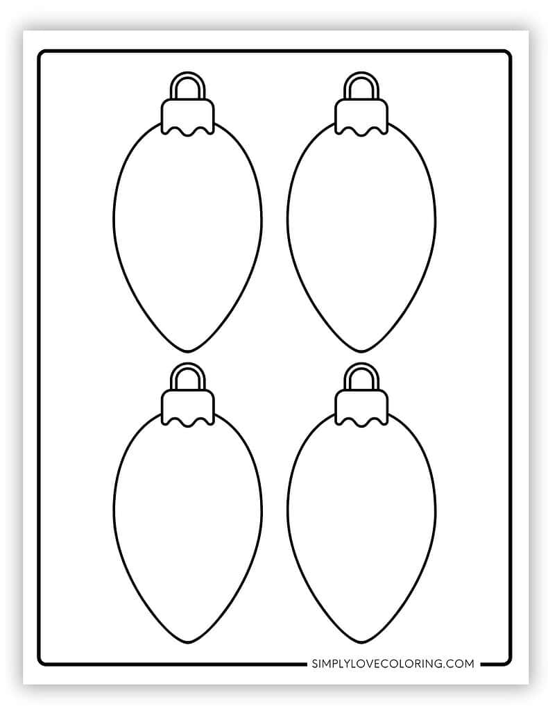 Bulb Small Christmas ornament templates