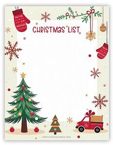 Fun Christmas List Printables (Free PDF Printables) Simply Love Coloring