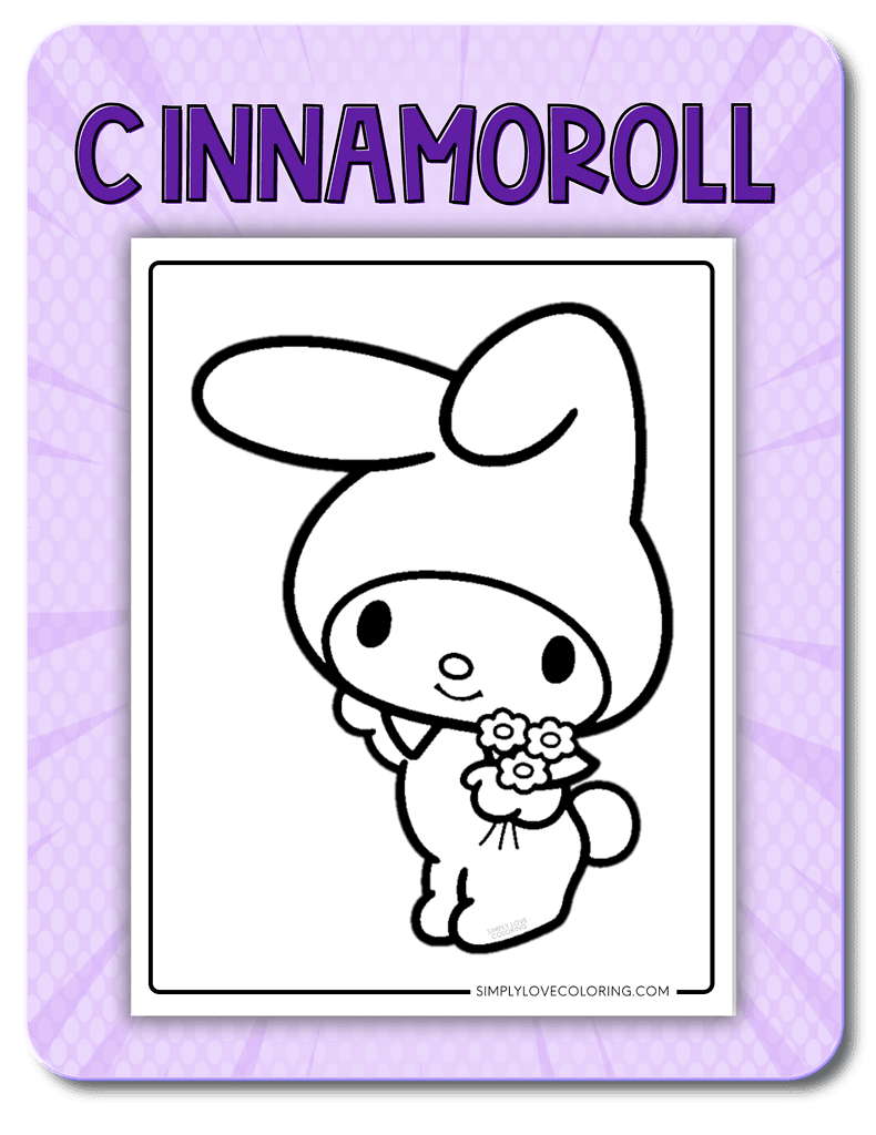 Cinnamoroll for girls coloring page categories image