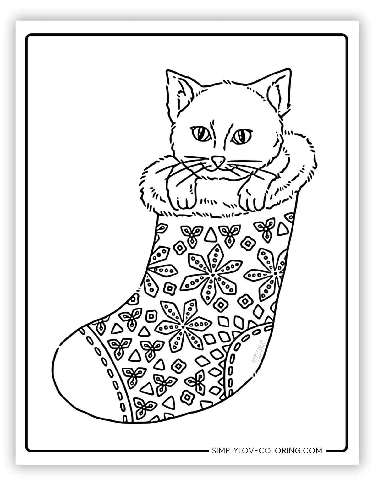 Christmas Stocking Coloring Pages (Free PDF Printables) - Simply Love ...