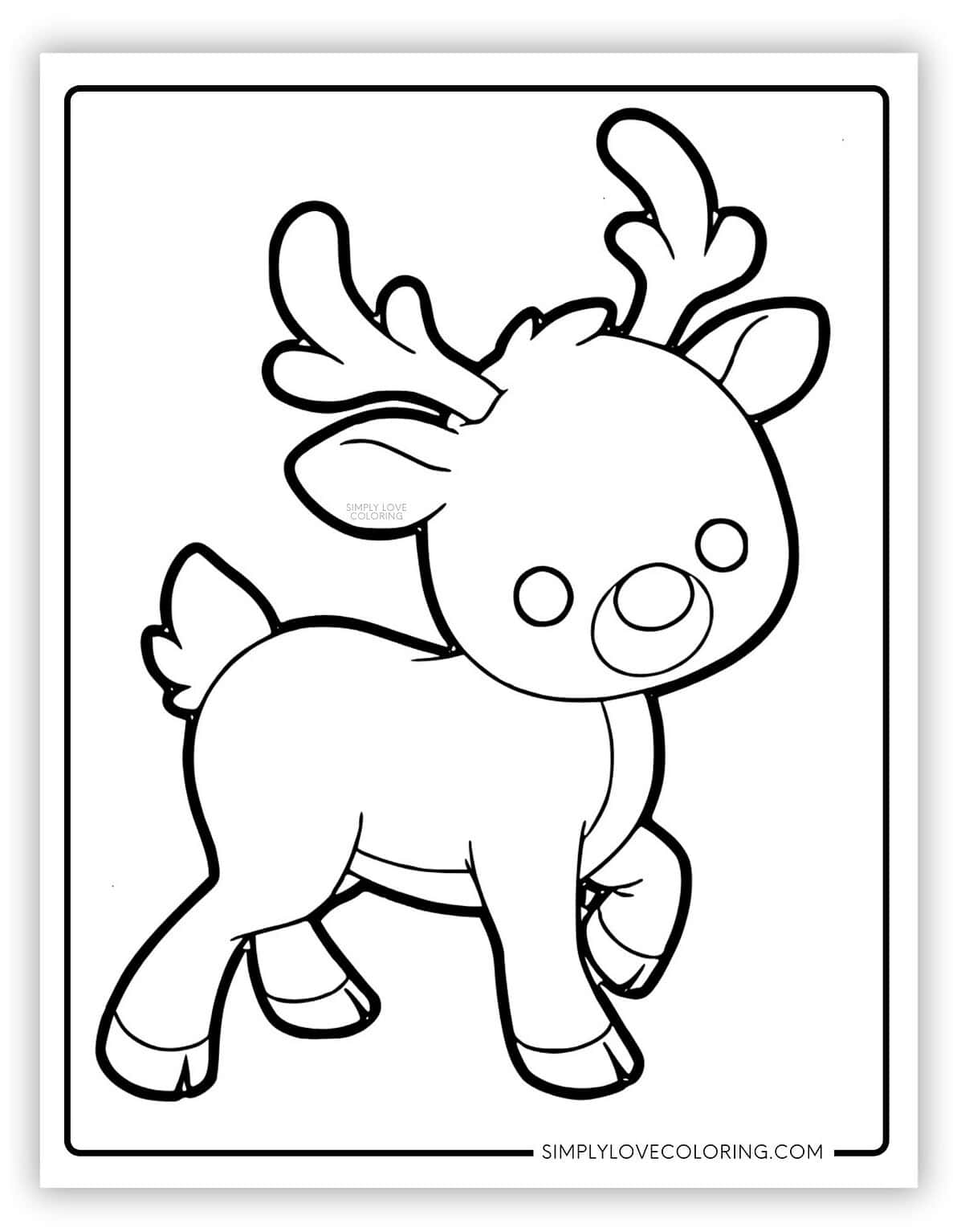 Reindeer Coloring Pages (Free PDF Printables) - Simply Love Coloring