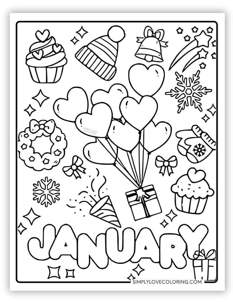 Free Printable January Coloring Pages Fanny Printable