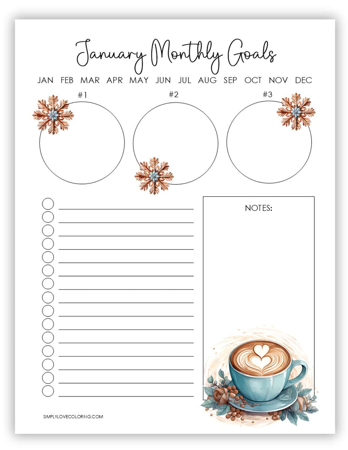 January Planner Calendar Printables (Free PDF Downloads) - Simply Love ...