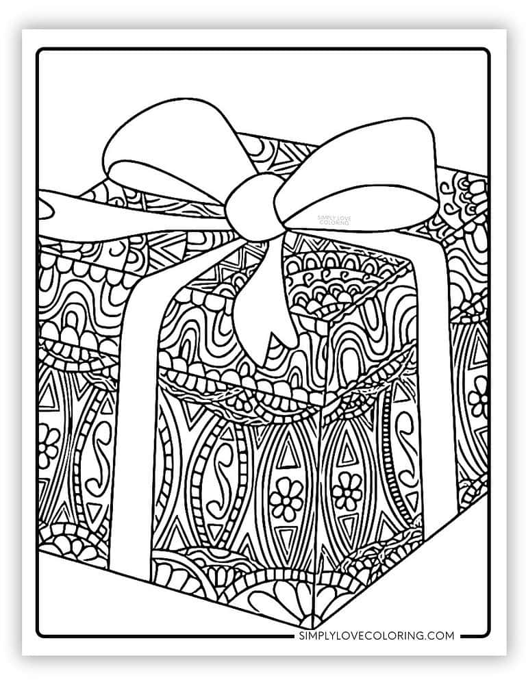Christmas Present Coloring Pages (Free PDF Printables) - Simply Love ...