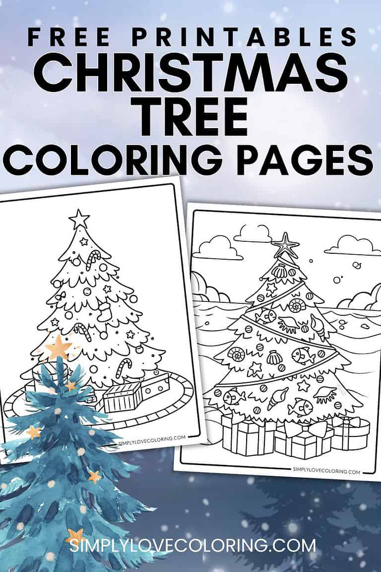 Christmas Tree Coloring Pages (Free PDF Printables) - Simply Love Coloring