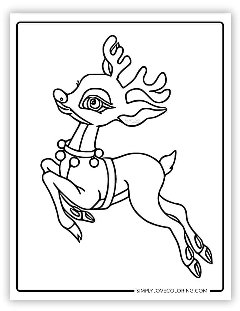 Reindeer Coloring Pages (Free PDF Printables) - Simply Love Coloring