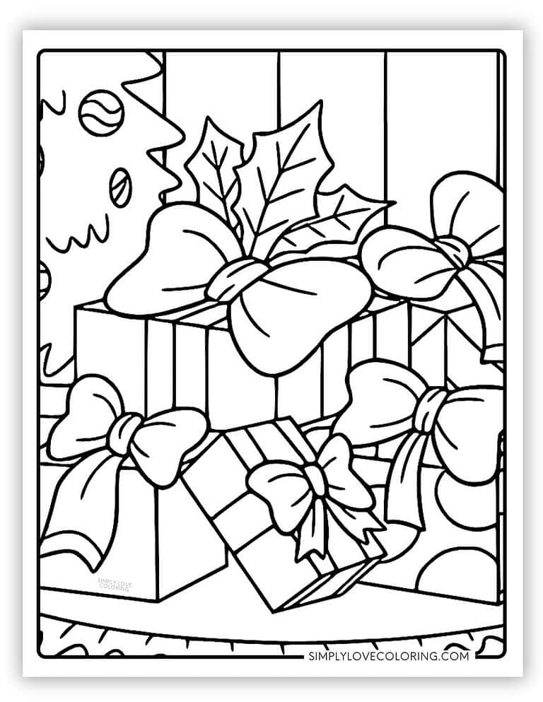 Christmas Present Coloring Pages Free PDF Printables Simply Love Christmas Present Coloring Pages Free PDF Printables Simply Love