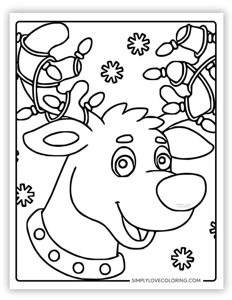 Reindeer Coloring Pages (Free PDF Printables) - Simply Love Coloring