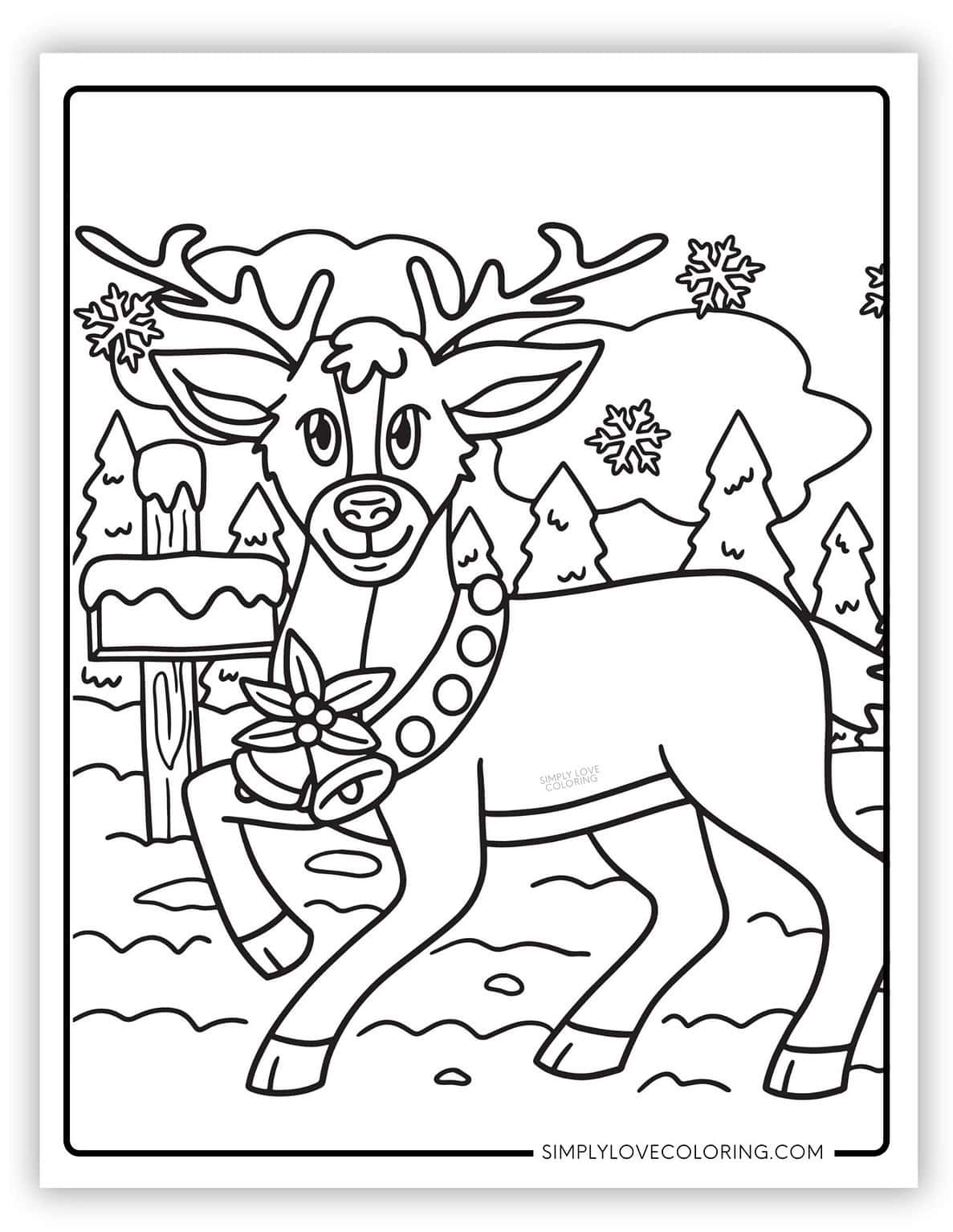 Reindeer Coloring Pages (Free PDF Printables) - Simply Love Coloring
