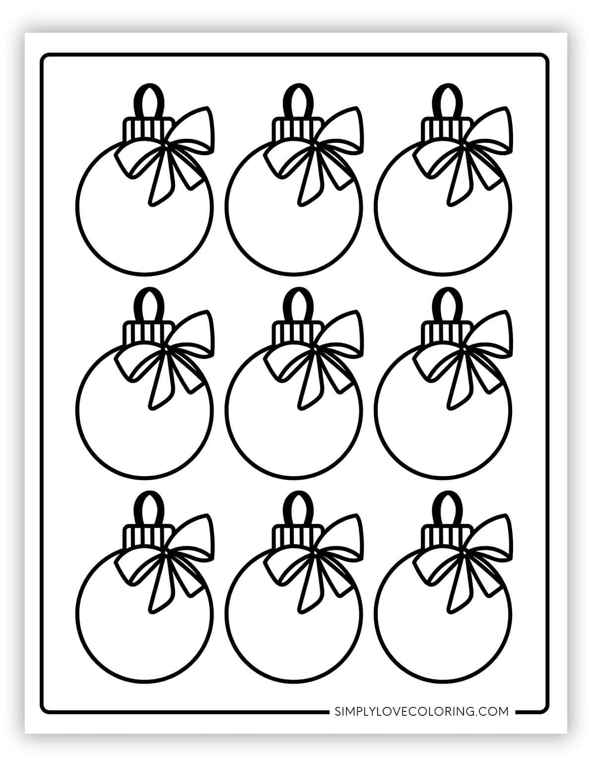 Christmas Ornament Templates (Free PDF Downloads) Simply Love Coloring
