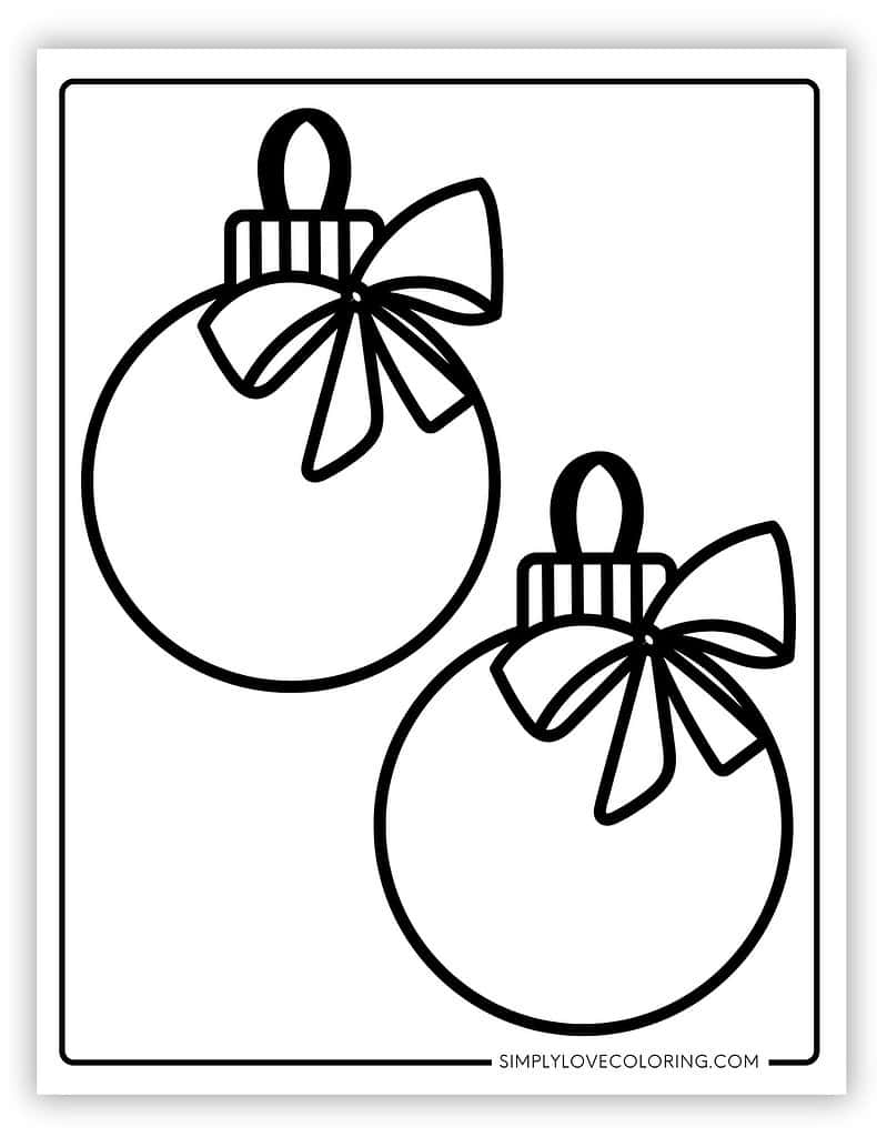 Round with Bow Medium Christmas ornament templates